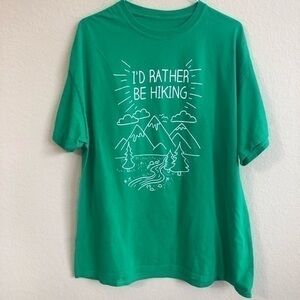 Hiking Shirt I’d Rather Be Hiking Short Sl…